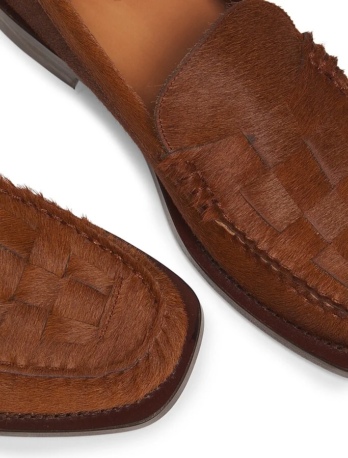 Men's Nombela Calf Hair Loafers - Tan - Size 7 - Image 6