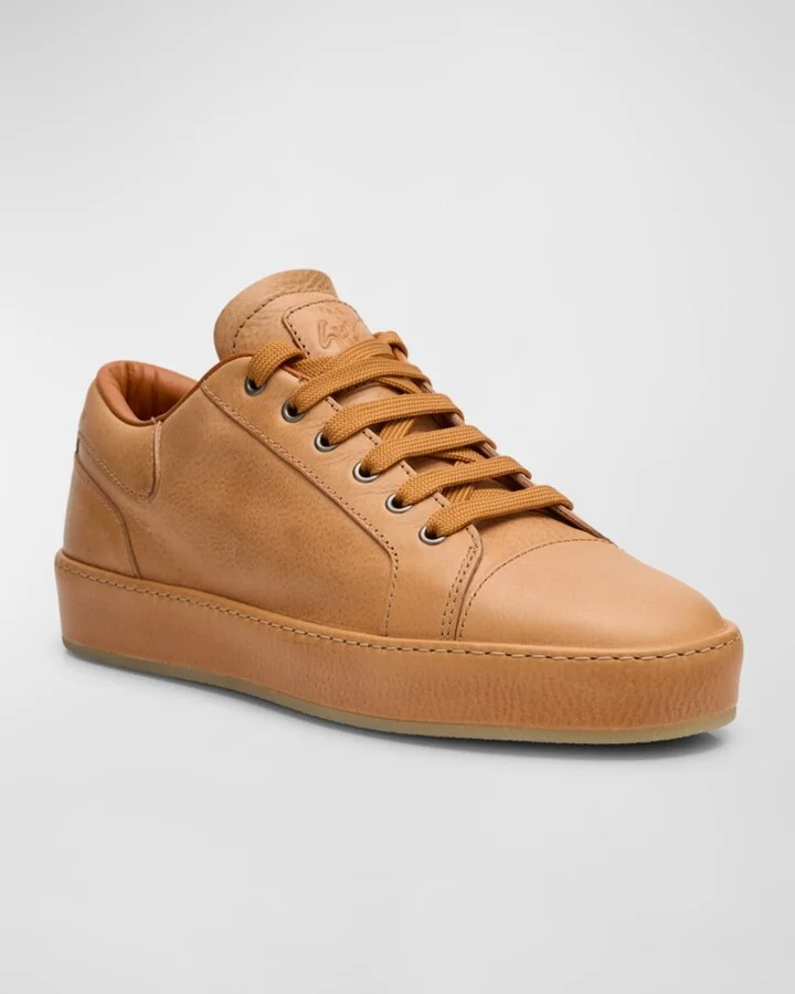 Men's Norbel Leather Low-Top Sneakers - Image 4