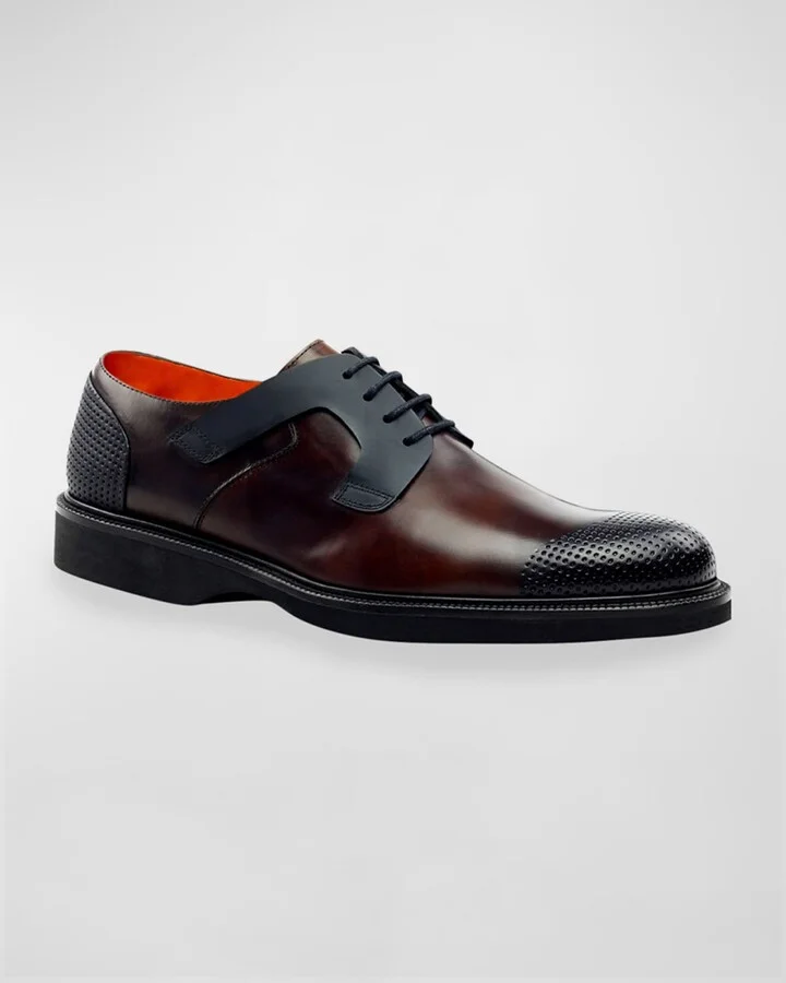 Men's Nova Bold Design Perforated Derby Shoes