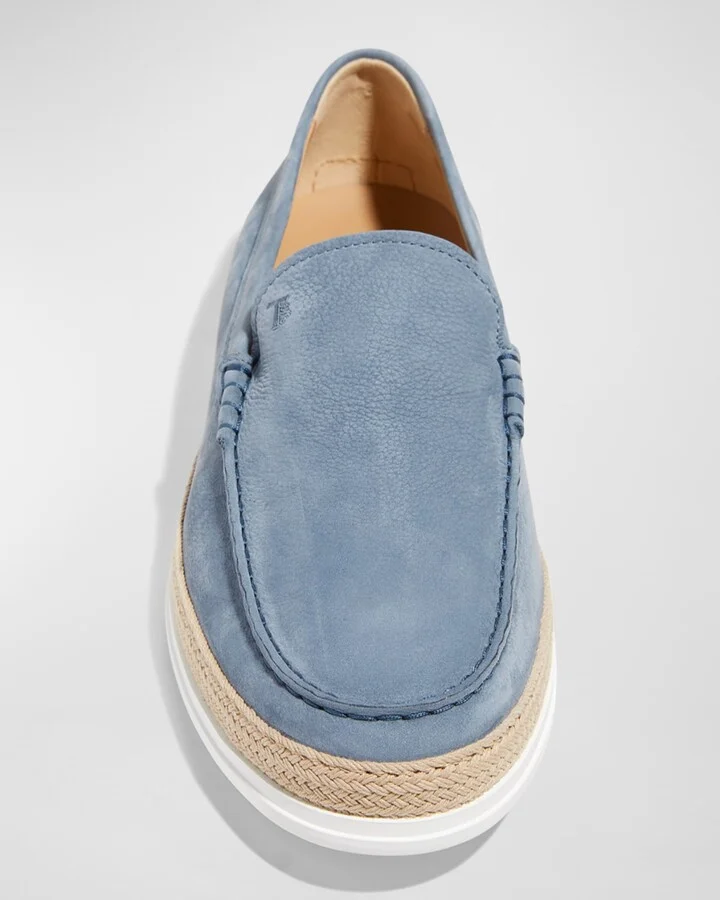 Men's Nuova Pantofola Comma Rafia TV Suede Loafers - Image 2