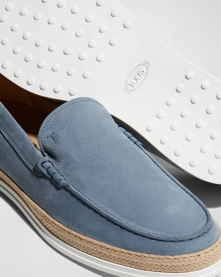 Men's Nuova Pantofola Comma Rafia TV Suede Loafers - Image 4