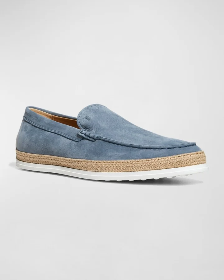 Men's Nuova Pantofola Comma Rafia TV Suede Loafers - Image 9