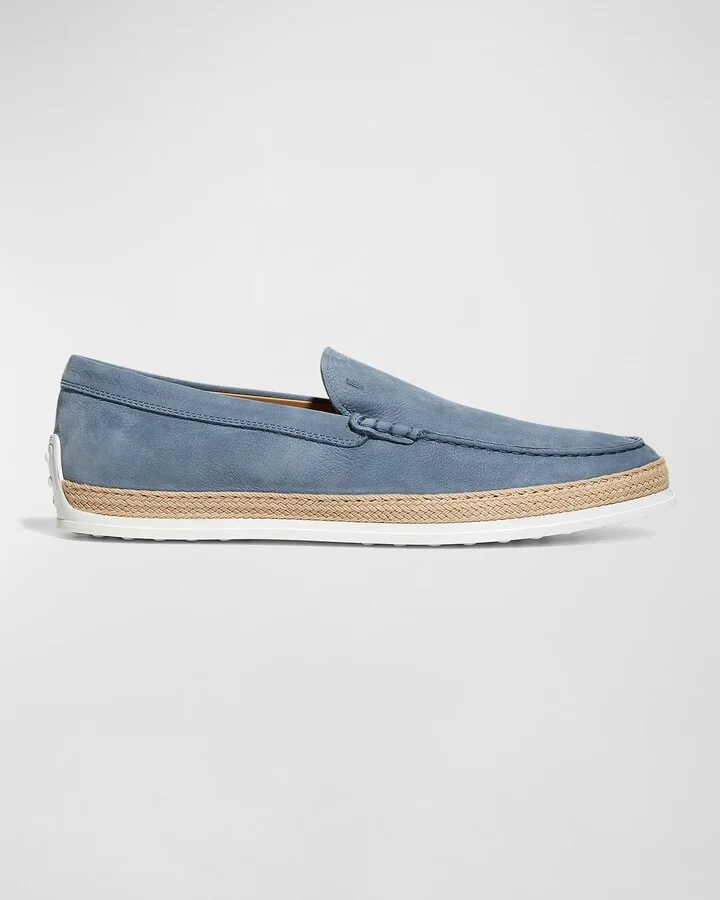 Men's Nuova Pantofola Comma Rafia TV Suede Loafers