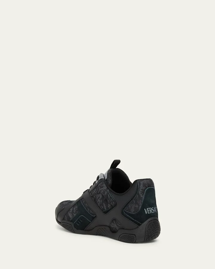 Men's Nylon and Leather Runner Sneakers - Image 8