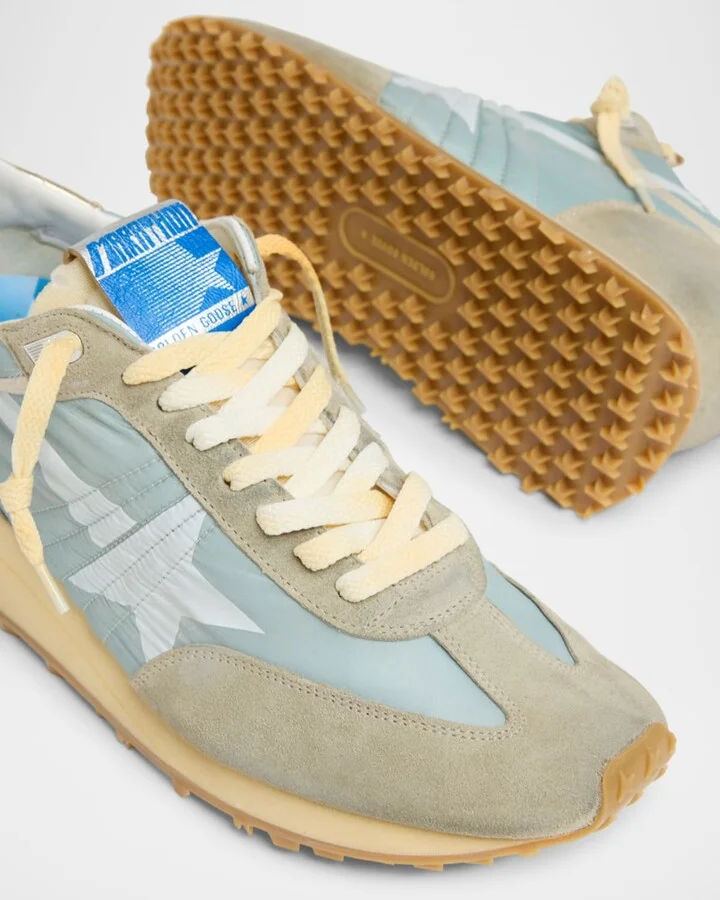 Men's Nylon and Suede Running Marathon Sneakers - Image 3