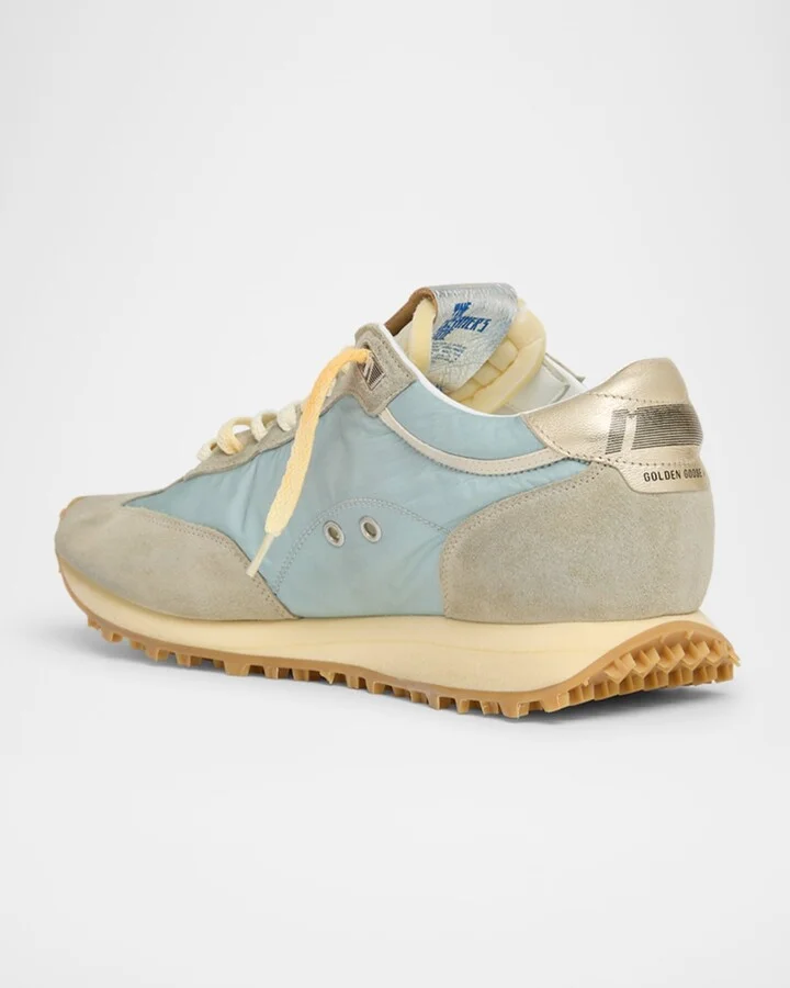 Men's Nylon and Suede Running Marathon Sneakers - Image 9