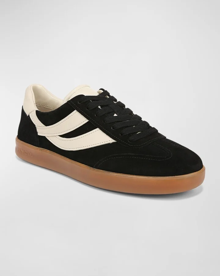 Men's Oasis-M Suede and Leather Low-Top Sneakers - Image 2
