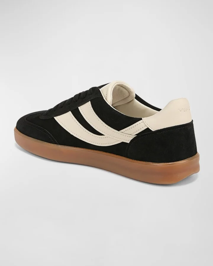 Men's Oasis-M Suede and Leather Low-Top Sneakers - Image 11