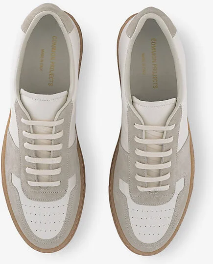 Mens Off White Bball Duo Low-Top Leather and Suede Trainers Eur 40 / 6 Uk Men - Image 2