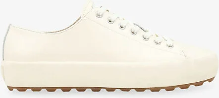 Mens Off White Brand-Patch Leather Low-Top Trainers Eur 42 / 8 Uk Men