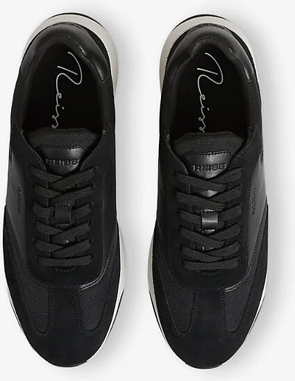 Mens Off White Emmett Low-Top Leather-Suede Trainers Eur 44 / 10 Uk Men - Image 4