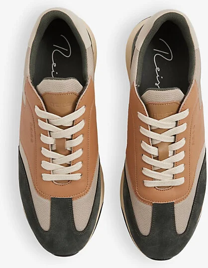 Mens Off White Emmett Low-Top Leather-Suede Trainers Eur 44 / 10 Uk Men - Image 5