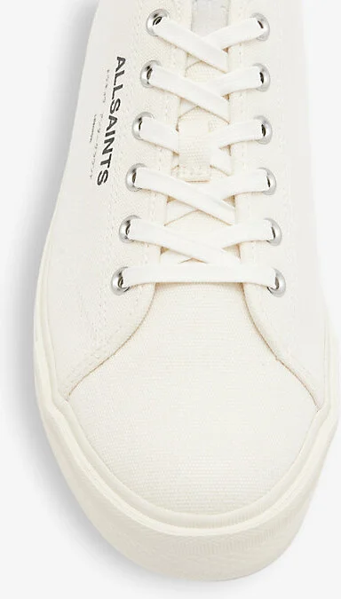 Mens Off White Underground Logo-Print Canvas Low-Top Trainers Eur 43 / 9 Uk Men - Image 2