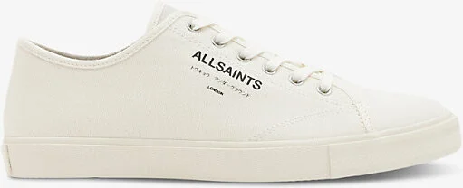 Mens Off White Underground Logo-Print Canvas Low-Top Trainers Eur 43 / 9 Uk Men