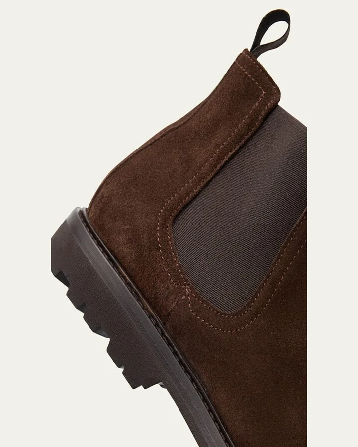 Men's Oiled Suede Lug Sole Chelsea Boots - Image 3