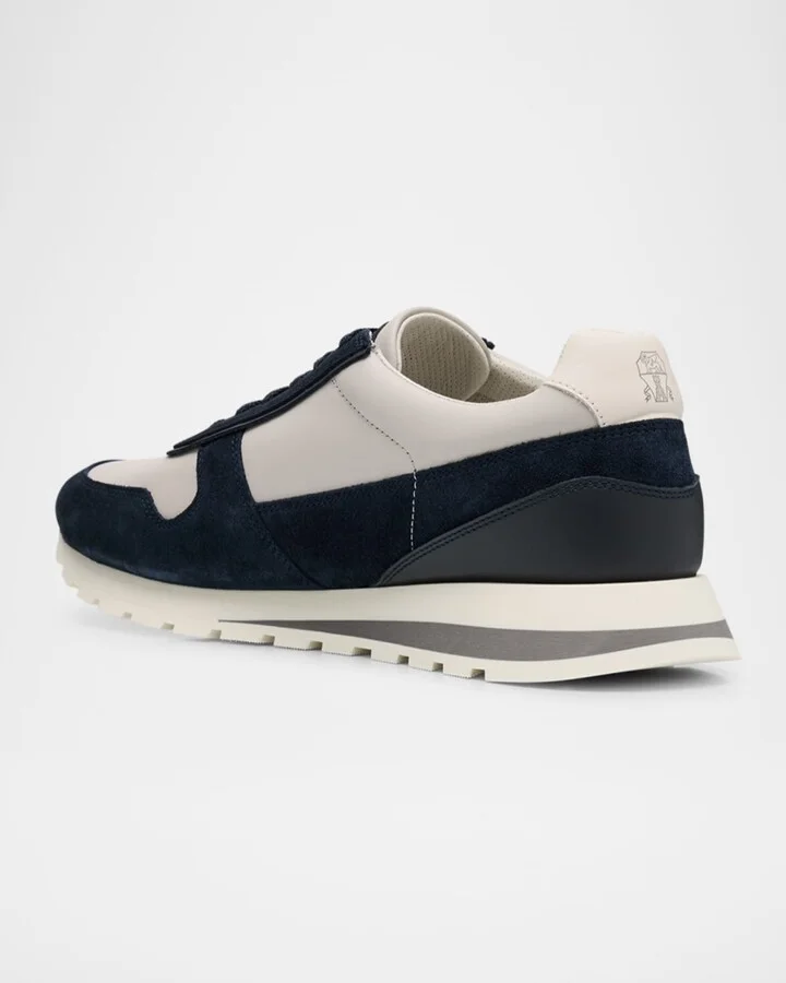 Men's Olimpo Leather and Suede Sneakers - Image 2