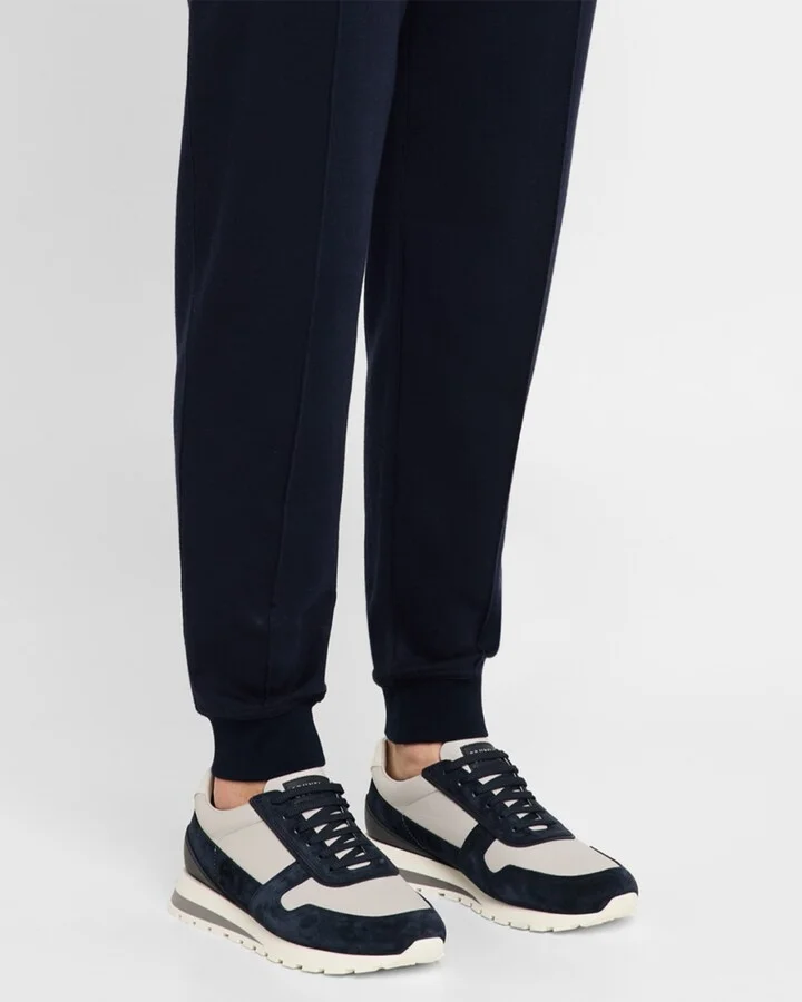 Men's Olimpo Leather and Suede Sneakers - Image 5