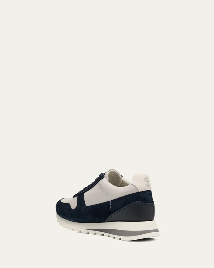 Men's Olimpo Leather and Suede Sneakers - Image 2