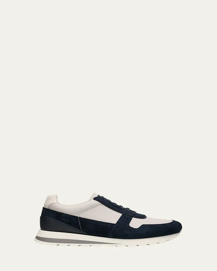 Men's Olimpo Leather and Suede Sneakers