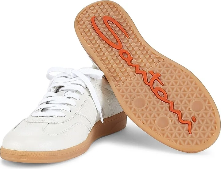 Men's Oly Calfskin Sneakers - White - Size 8 - Image 6