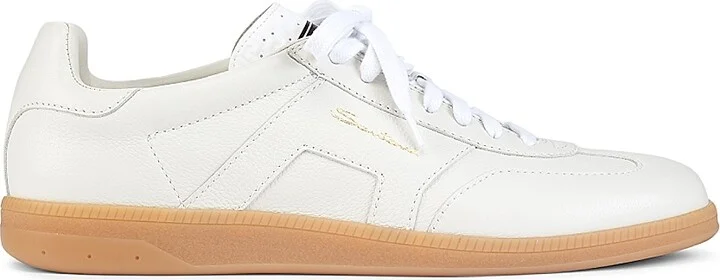Men's Oly Calfskin Sneakers - White - Size 8