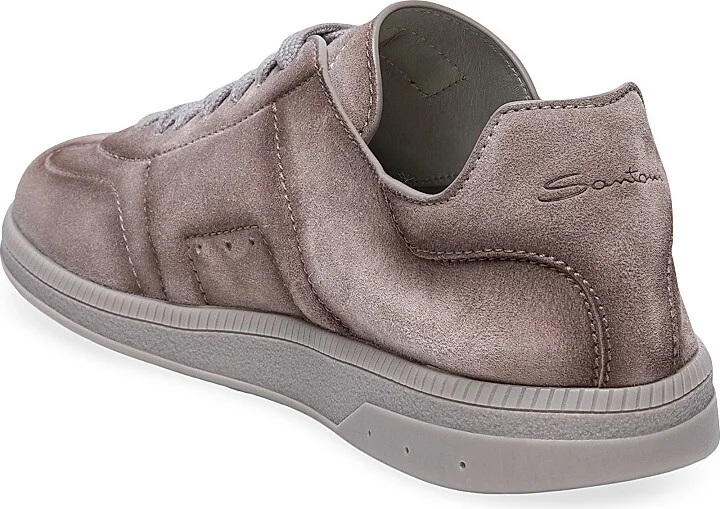 Men's Oly Leather Low-Top Sneakers - Beige - Size 6.5 - Image 4