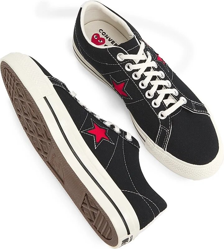 Men's One Star Low-Top Sneakers - Black - Size 3 - Image 4