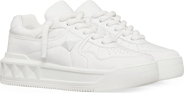 Men's One Stud XL Nappa Leather Low Top Sneakers - White - Size 9 - Image 2
