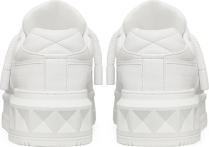 Men's One Stud XL Nappa Leather Low Top Sneakers - White - Size 9 - Image 3