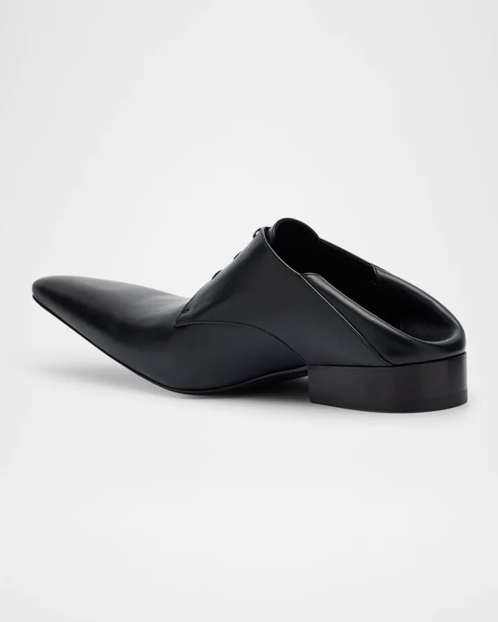 Men's Opera Calfskin Pointed-Toe Derby Shoes - Image 3