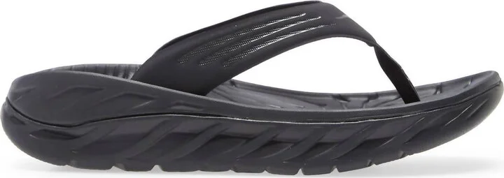 Men's Ora Recovery Flip Flop In Black/dark Gull Grey
