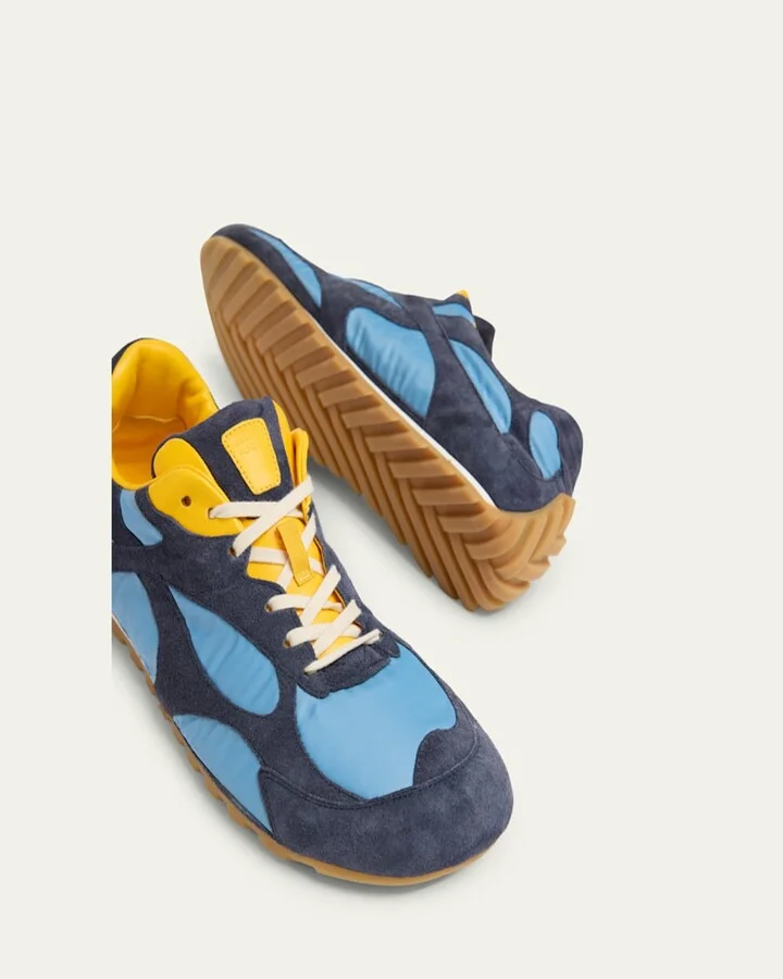 Men's Orbit Flash Nylon and Suede Low-Top Sneakers - Image 11