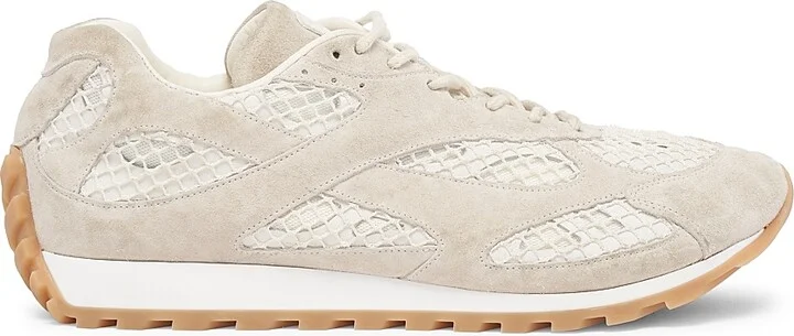 Men's Orbit Suede & Mesh Low-Top Sneakers - Sea Salt - Size 7