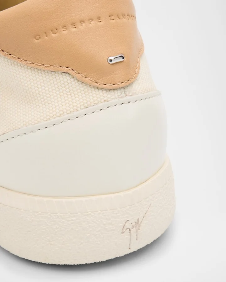 Men's Orei Canvas and Leather Low-Top Sneakers - Image 2