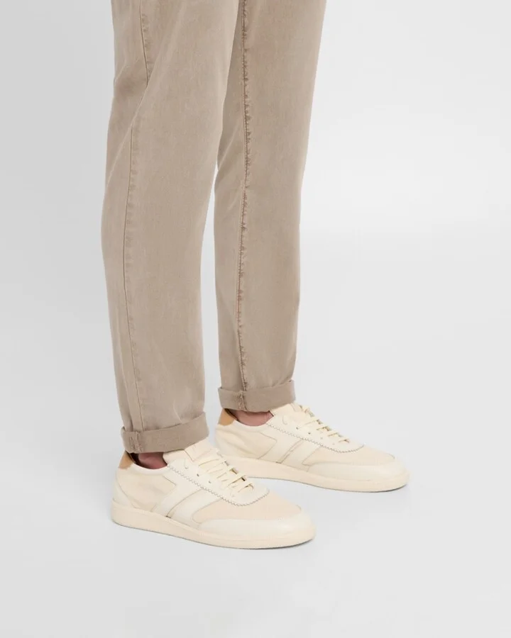 Men's Orei Canvas and Leather Low-Top Sneakers - Image 3