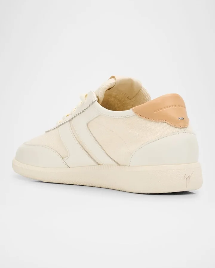 Men's Orei Canvas and Leather Low-Top Sneakers - Image 5