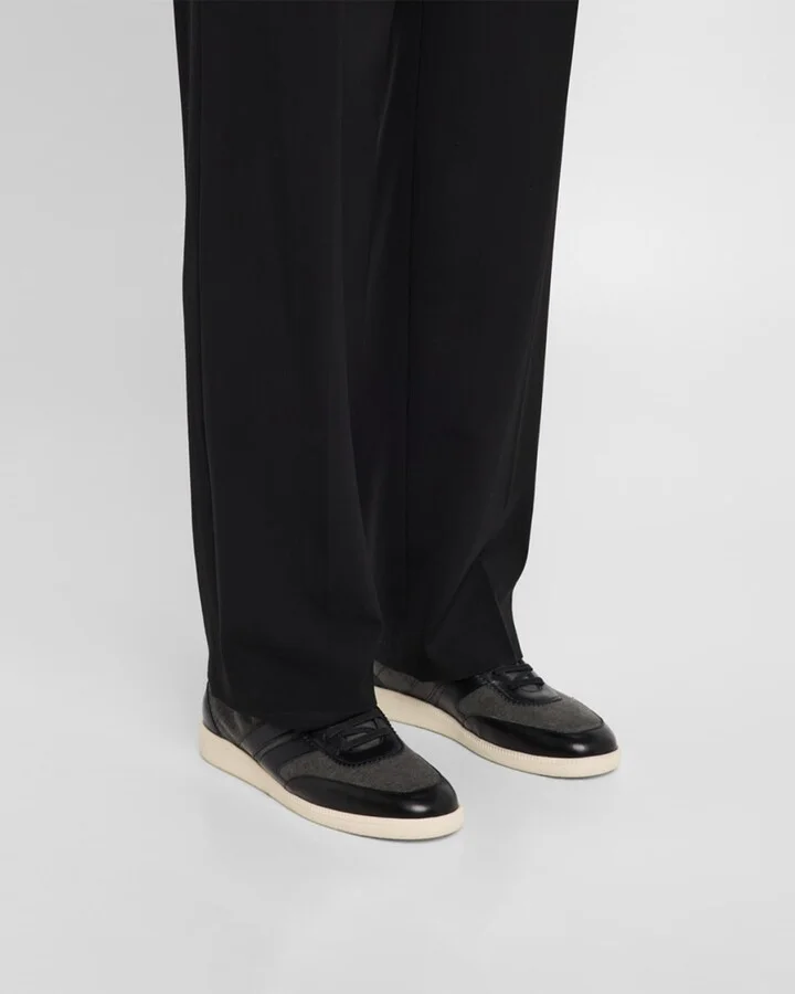 Men's Orei Canvas and Leather Low-Top Sneakers - Image 3