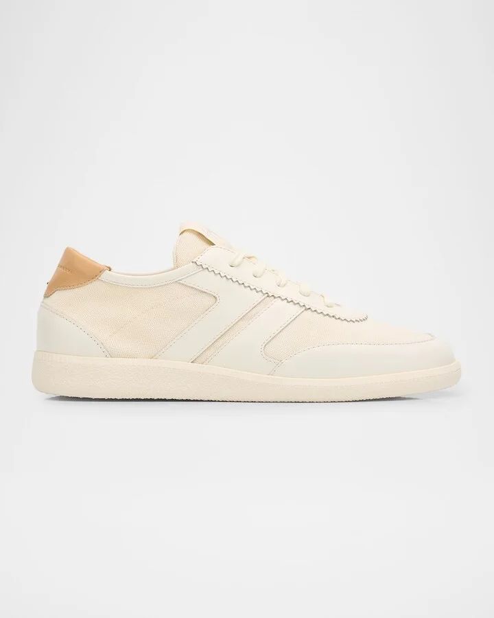 Men's Orei Canvas and Leather Low-Top Sneakers