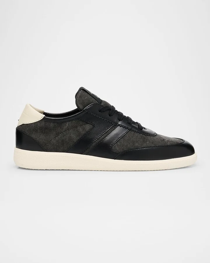 Men's Orei Canvas and Leather Low-Top Sneakers