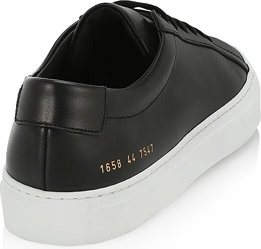 Men's Original Achilles Leather Low-Top Sneakers - Black White - Size 8 - Image 3