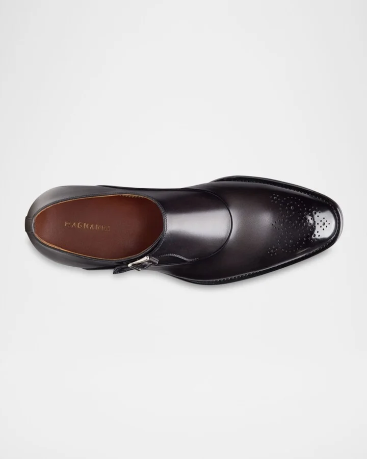 Men's Orlay Brogue Leather Monk Strap Loafers - Image 2