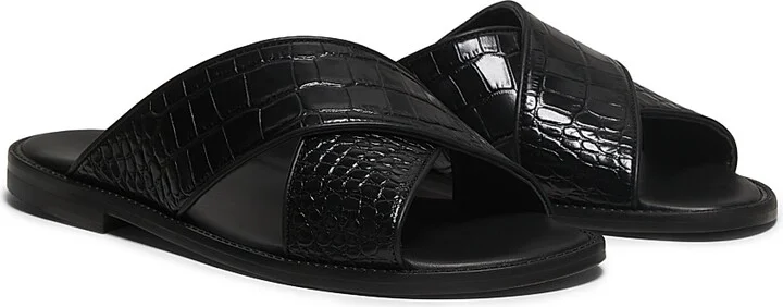 Men's Otawi Leather Sandals - Black - Size 12 - Image 2