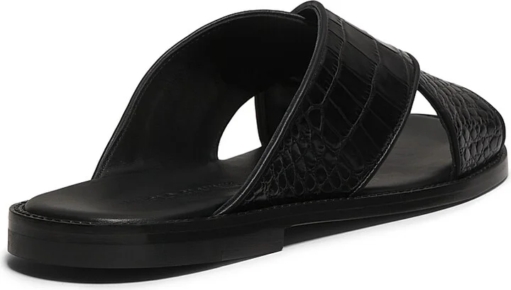 Men's Otawi Leather Sandals - Black - Size 12 - Image 3