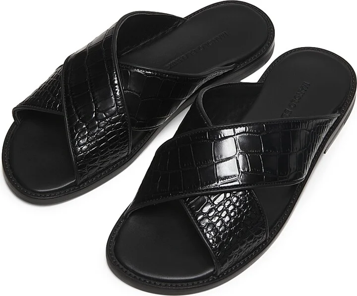 Men's Otawi Leather Sandals - Black - Size 12 - Image 4