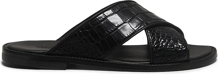 Men's Otawi Leather Sandals - Black - Size 12