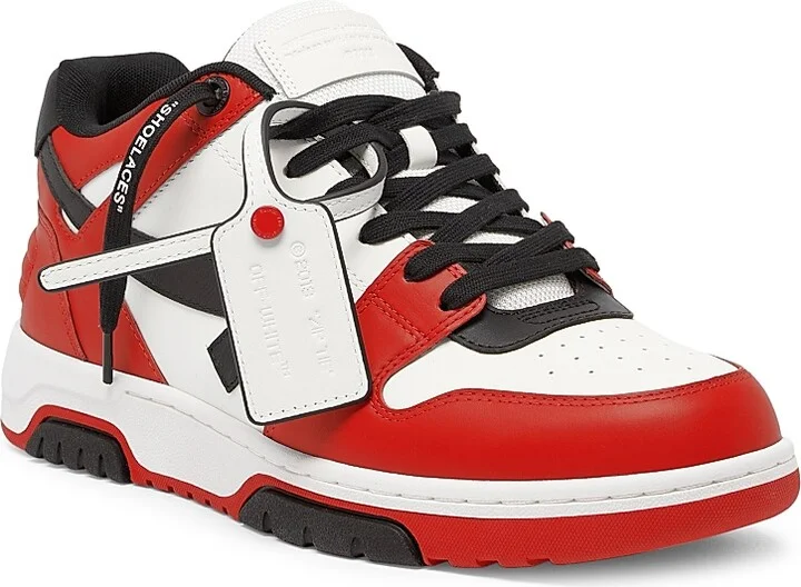 Men's Out Of Office Leather Sneakers - Grey White - Size 6 - Image 7