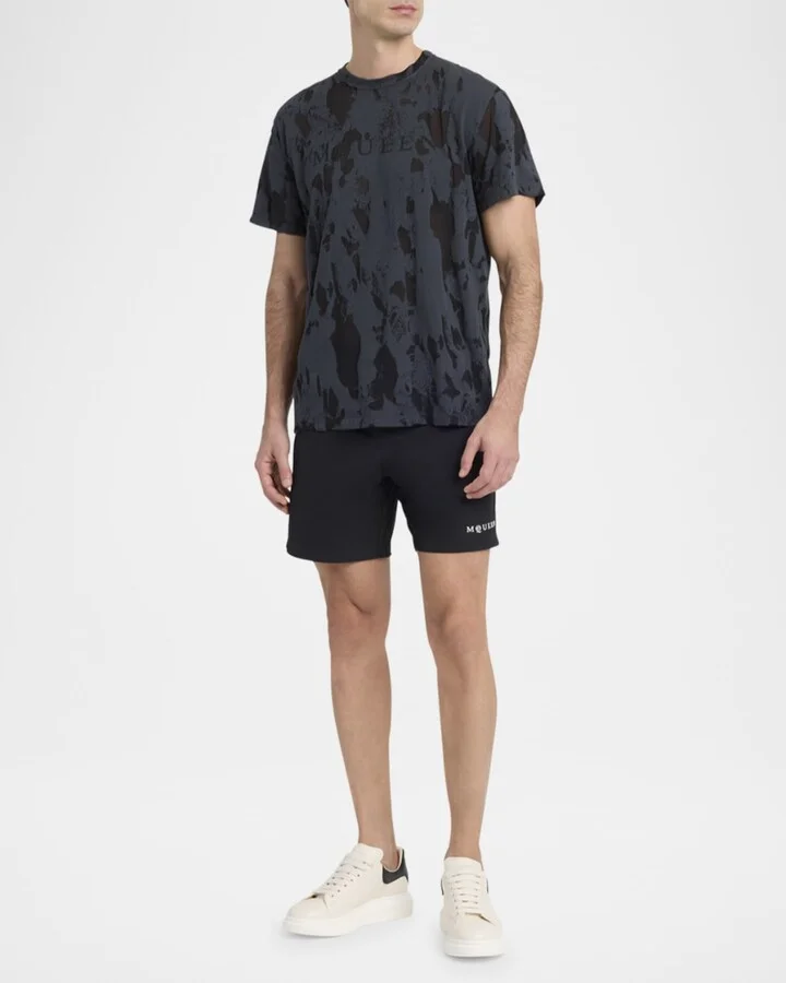 Men's Oversized Grainy Leather Low-Top Sneakers - Image 3