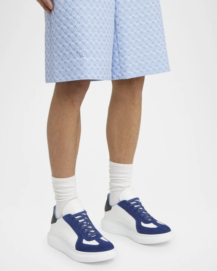 Men's Oversized Leather and Suede T-Toe Sneakers - Image 3