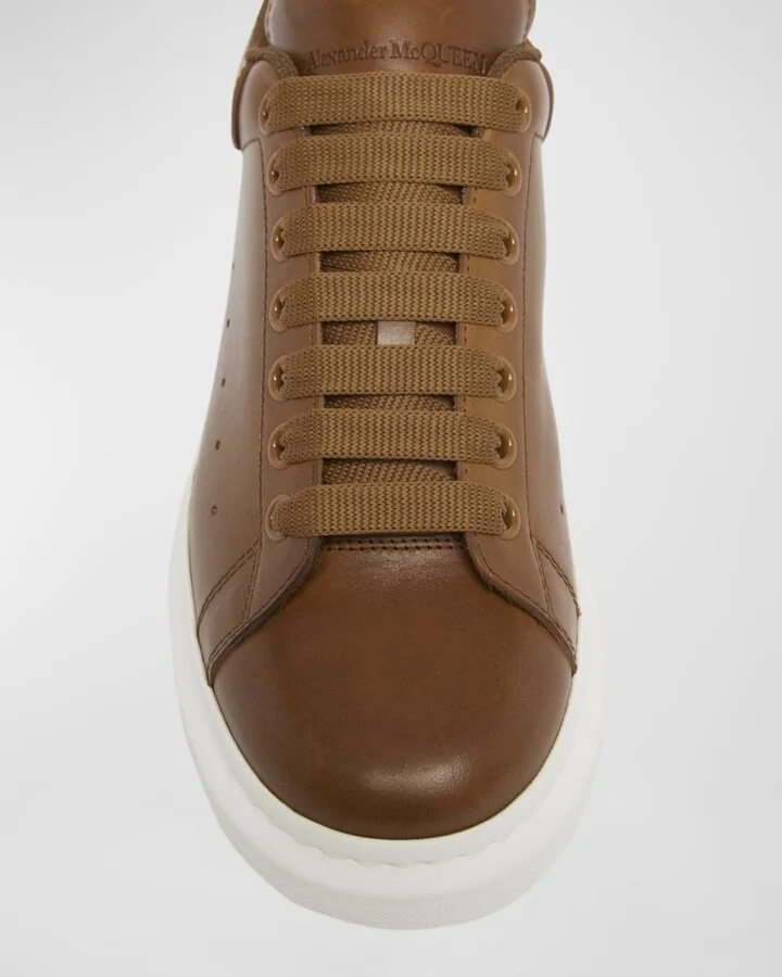Men's Oversized Leather Low-Top Sneakers - Image 4