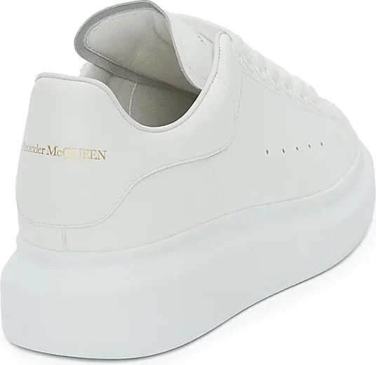 Men's Oversized Leather Platform Sneakers - Black White - Size 7.5 - Image 6